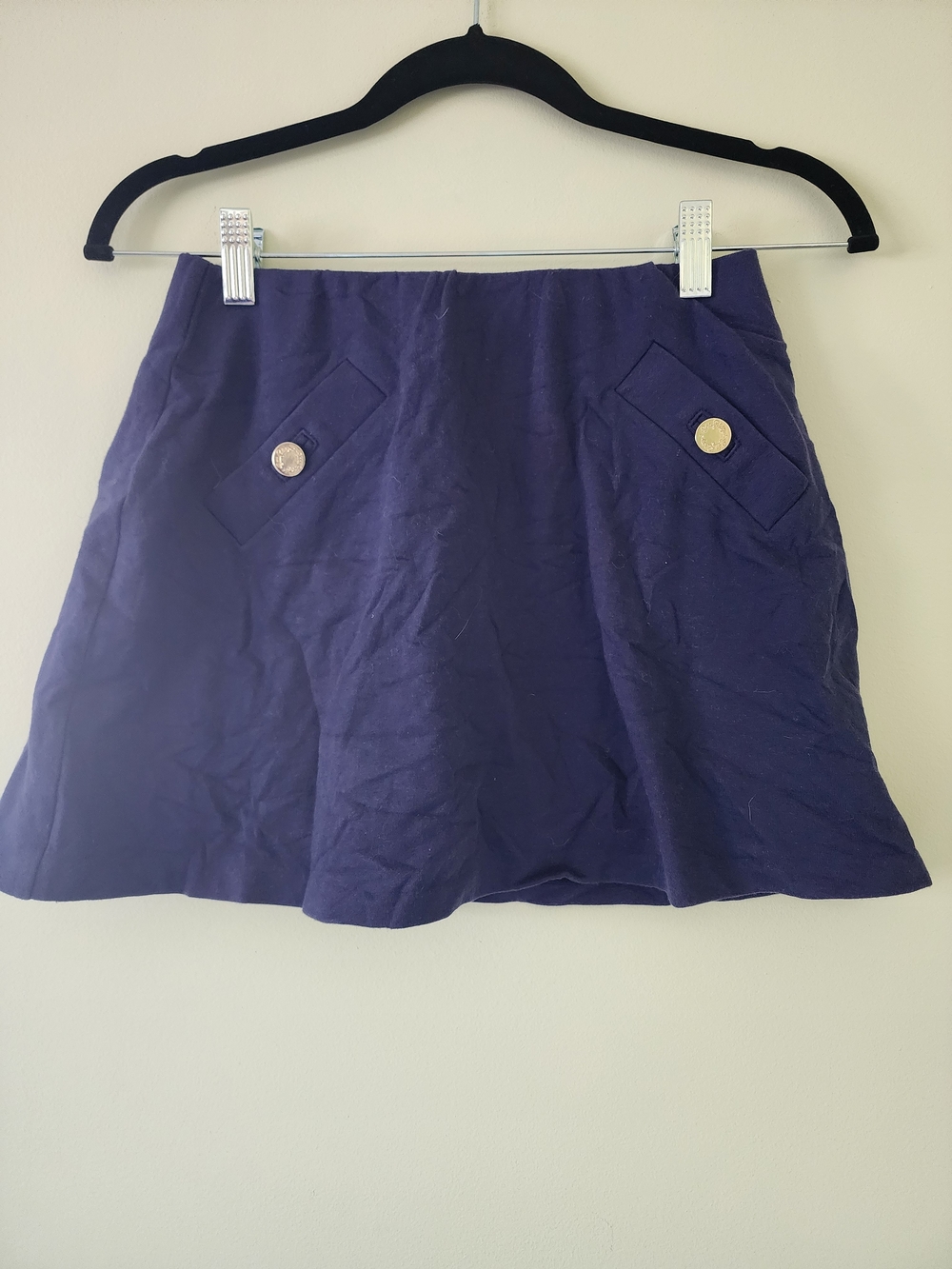 Lilly Pulitzer Navy Circle Skort with Button Pocket Accents